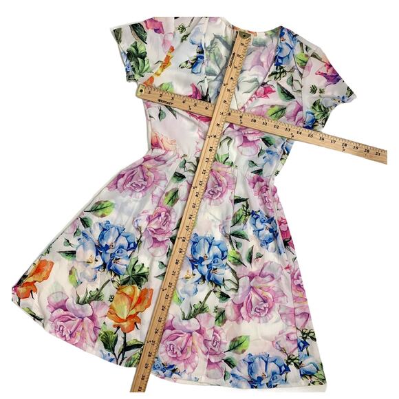 Show Me Your Mumu Ibiza Floral Swing Mini Dress XS Extra Small Open Back - Picture 7 of 11